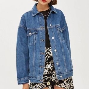 Topshop MOTO oversized denim jacket